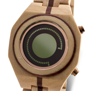 Maru Wood LCD Watch