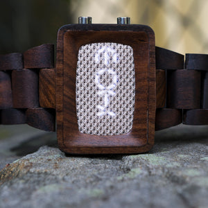Xtal Wood Mesh LED Watch
