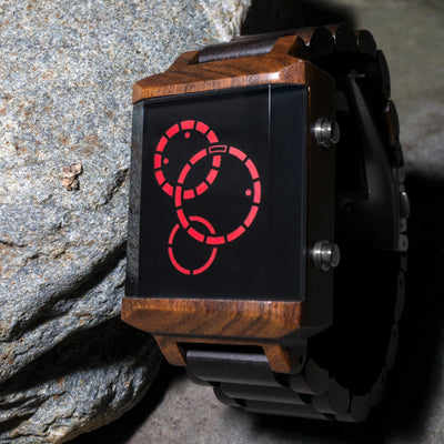 LED Watch | Satellite-X Wood | Tokyoflash Japan LED Watch | Satellite-X Wood | Tokyoflash Japan